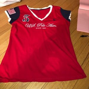 Red polo T-shirt